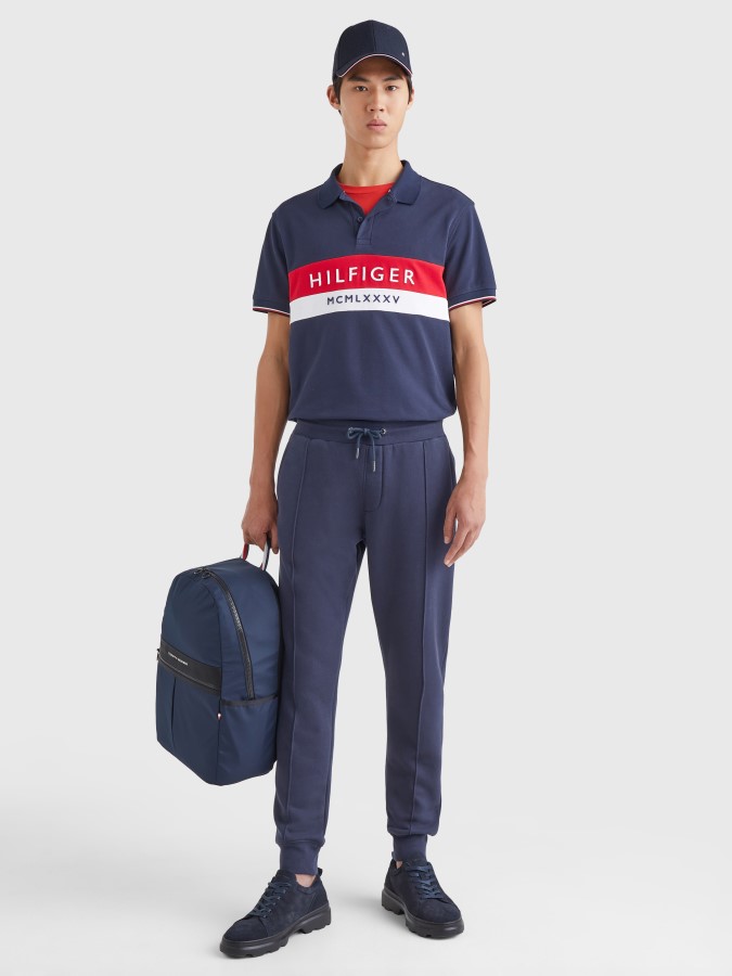 Desert Sky Tommy Hilfiger Logo Embroidery Regular Fit Polo