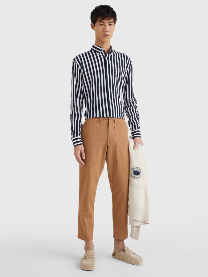 Tommy Hilfiger Basket Brown Utility Relaxed Fit Trousers