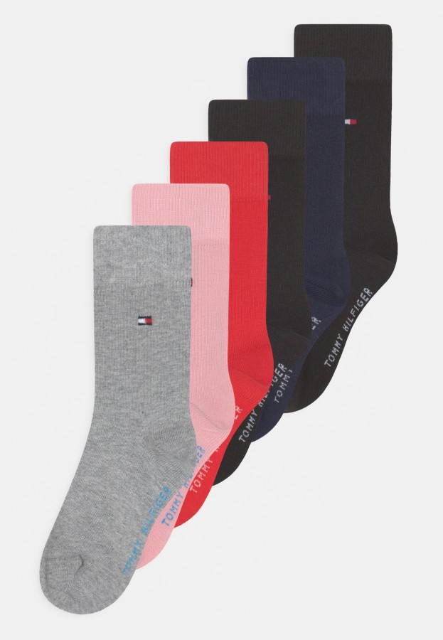 Tommy Hilfiger Children Unisex 4 Pack Socks Pink/Light Grey Melange/Orignial/Black