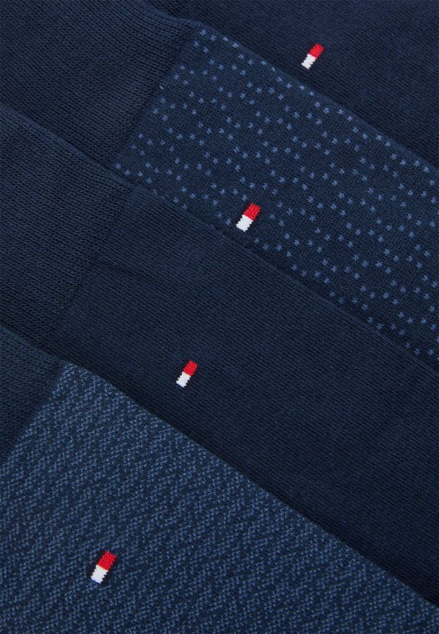 Men Kneehigh Tin Giftbox 4 Pack Socks Tommy Hilfiger Navy