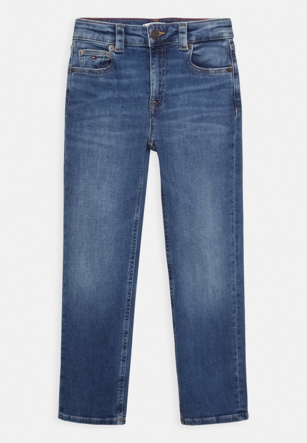 Indigomedium Girlfriend Straight Leg Jeans Tommy Hilfiger