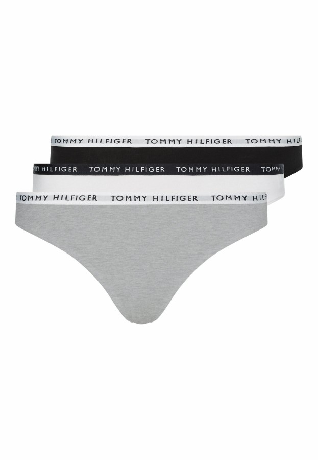 Medium Grey Heather/White/Black 3 Pack Briefs Tommy Hilfiger