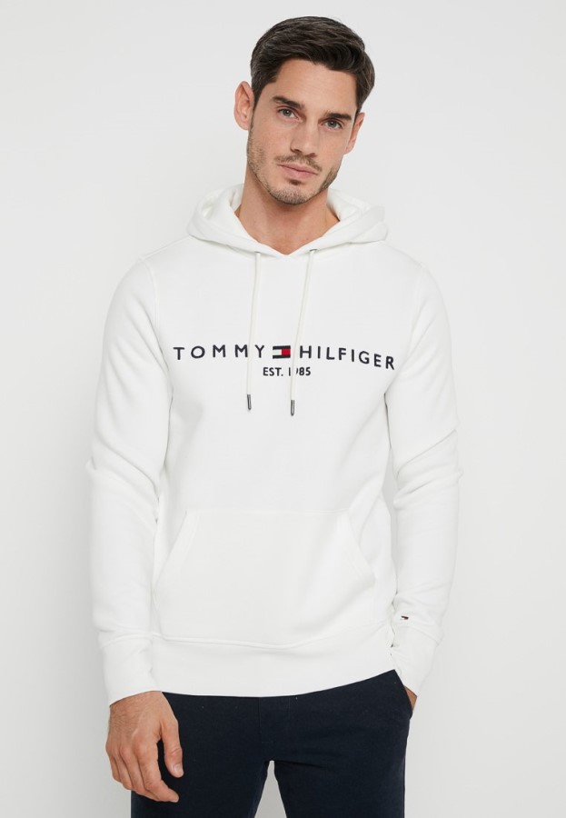 Logo Hoody Hoodie Tommy Hilfiger White