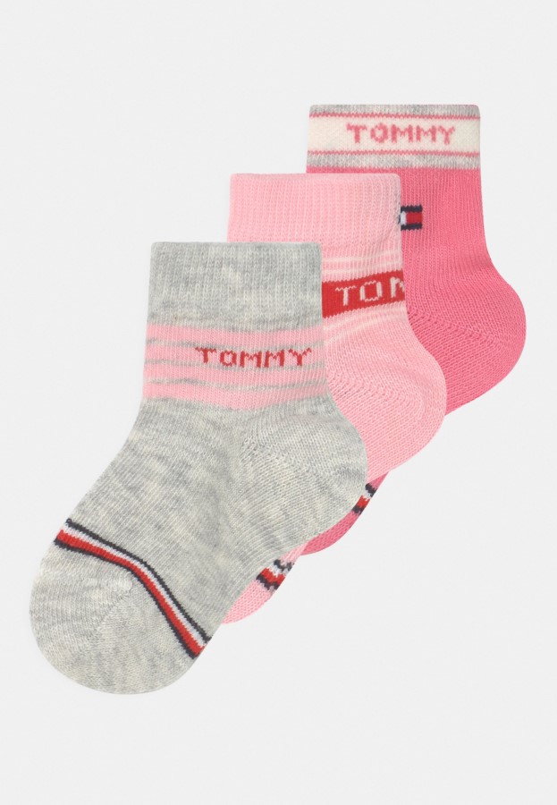 Light Pink/Pink/Grey Tommy Hilfiger Baby Stripes Socks