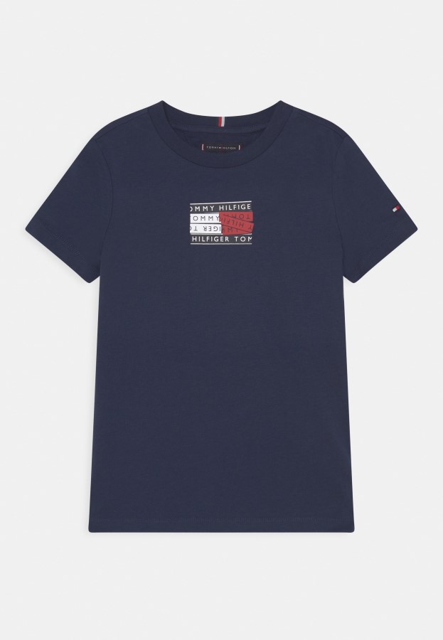 Twilight Navy Tape Graphic Tee Print T-Shirt Tommy Hilfiger